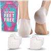 BACK TO ROOTZ 4x Proteggi tallone in gel di silicone morbido. Talloniera da indossare per donna e uomo, allevia il dolore al tallone, calli vesciche e duroni da scarpe scomode (Bianco, 4 pezzi / 2 paia)