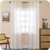 GIRASOLE HOME Coppia Tende Voile Semitrasparenti Effetto Lino Tenda per Soggiorno Camera Balcone Finestra e Interni 2 Pannelli con Tasca (Bianco, 70x240cm)