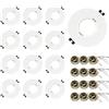 GY Faretto da incasso a LED con attacco GU10, LED GU10, bianco rotondo, per lampadine LED MR16, orientabile a 35°, diametro 75 x 100 mm, senza lampadina