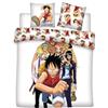 Aymax Parure da letto One Piece Team per 2 persone, copripiumino 240 x 220 cm + 2 federe 65 x 65 cm, in policotone