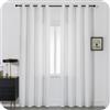 GIRASOLE HOME® Coppia Tende Semi Oscuranti Tinta Unita Tenda per Soggiorno e Camera 2 Pannelli con Occhielli (Bianco, 140x275cm)