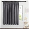 PONY DANCE Tenda Oscurante da Interno con Fettuccia Camera da Letto Tende Termiche Isolanti Soggiorno Moderne Curtains Cameretta Bambini Grigia 1 Pezzo 280x175 CM