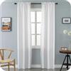 GIRASOLE HOME® Coppia Tende Semi Oscuranti Tinta Unita Tenda per Soggiorno e Camera 2 Pannelli con Tasca (Bianco, 70x235cm)