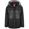Geographical Norway Alegrou Men - Giacca Uomo Imbottita Calda Autunno-Invernale - Cappotto Caldo - Giacche Antivento A Maniche Lunghe e Tasche - Abito Ideale Per Uomini (Nero XXL)