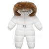 Acuryx Tuta da Neve da Neonato Bimbo con Cappuccio Antivento Invernale Pagliaccetti Piumino Prima Infanzia Abigliamento Bianco 6-12 Mesi