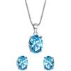 Michooyel Topazio in argento sterling da 3 ct con pietra portafortuna di ottobre, gioielleria raffinata per donne, ciondolo, collana, orecchini