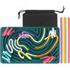 ddLUCK Sensorik Activity Board, silicone Sensory Fidget Gioco Toys, giocattolo sensoriale double face per autismo ADHD per bambini dai 3 anni e adulti, con borsa da viaggio e 20 accessori