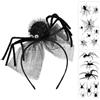 Aurasky Cerchietto da Ragno, Tatuaggi Temporanei, Cerchietto Halloween, Fascia di Halloween, Accessori Halloween, Cerchietti per Carnevale Maschera Cosplay Feste