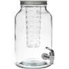 COOK CONCEPT Le Studio Home Deco Factory KA5854 Fontanella con Filtro, Dispenser con Rubinetto e Coperchio, Trasparente, Vetro, 5,5 l, Altezza 30,5 x 18,5 x 24,5 cm