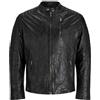 JACK & JONES Jjerichard Leather Jacket Noos Giacca in pelle da uomo, Nero, S