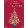 Piccadilly Greetings Biglietto di Natale per nipote speciale e partner, con albero in alluminio, 22,9 x 15,2 cm