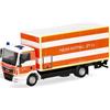 herpa Modellino MAN TGM camion con sponda idraulica Vigili del fuoco Düsseldorf, miniatura in scala 1:87, da collezione, Made in Germany, modello in plastica