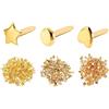 Hyxodjy 300 PCS Fermacampioni,Mini Scrapbooking Brads,Fermaglio di Carta in Metallo, Perno Rotondo in Ottone di Fissaggio Clip Rotonda Cotter Pin per Il Fai da Te Scrapbooking Craft