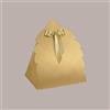Lucgel Scatola Porta Panettone in Cartoncino Grafica Seta Oro a Forma di Albero 345x300H330mm - 5 pezzi -