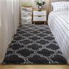 Ouduo Tappeto Shaggy Pelo Lungo Modern Tappeti Salotto, Tappetini Peloso Antiscivolo Soffice Peluche Interno per Salotto Camera da Letto Pavimento Lavabili Ornamenti (Lanterna Grigia,160 * 230cm)