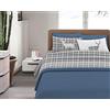IlGruppone Il Gruppone Passione Casa Completo Letto in Flanella Calda e Morbida Anti Pilling - Set Flanellato 3 Misure parure con Federe - Tartan azzurro - 1 Piazza e mezza