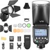 Godox V1PRO-O V1Pro O Testa Rotonda Fotocamera Flash Fotocamera con AK-R1 TTL Speedlite 2.4G Wireless TTL Speedlight Strobe, 76Ws HSS 1/8000s con Batteria agli ioni di litio per Olympus Panasonic