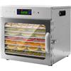 Domigard Essiccatore Alimentare, con 8 Vassoi in Acciaio Inox, 400W Essiccatore, Controllo Della Temperatura (35-90°C), Essiccatore Frutta e Verdura Controllo Touch LED, Timer 24 Ore