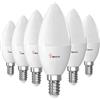 BHMAOYN 12V-24V E14 C37 Lampadine LED Candela Bianca Naturale 4000K,7W Equivalente a 60 W,270° 500LM,AC/DC 12V-24V Lampada LED per nave Yacht,Impianto solare,Garage Cabina,Set di 6