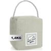 com-four® arresto porta con maniglia - versione robusta - accessorio per ambienti interni - adatto per finestre e ingressi contro spifferi (1 grigio chiaro 1,4 kg)