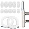 Pyroclasia 100 Pezzi Rondelle Alzaporta per Cerniere Porte Rondelle Porta Interni Spessori in Plastica 10,2 mm X 15 mm Rivestimento Blindata Finestre Pannello Cardini per Cancello Gomma 1 mm 50 pcs e 2 mm 50 pcs