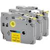 Veson 3 x Veson compatibili con Brother P-Touch nastro TZe-631 tze631 tz-631 tz631 12mm x 8m di lunghezza, nastro di stampa laminato per i modelli PT-1000 1010 1080 PT-H105 PT-E110 PT-P300BT,Nero su Giallo