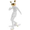Kare Statuetta decorativa di design, astronauta, oro, bianco, ceramica, fatta a mano, pezzo unico, 33 x 10 x 17 cm (altezza x larghezza x profondità)