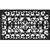 Relaxdays Tappeto di Gomma da Esterno, 75x45cm, Antiscivolo, Zerbino Ingresso, Porta di Casa, Interni, Ornamentale, Nero