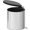 STARAX Pattumiera da incasso con coperchio automatico, 10 litri con coperchio, in plastica, effetto acciaio inox