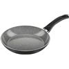 Ballarini Bologna - Padella in alluminio, 24 cm, rivestimento antiaderente in ceramica, antigraffio, adatta a tutti i piani cottura, adatta a induzione, colore: Nero/Grigio