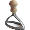 Fackelmann Stampino per ravioli ovali, manico ergonomico in legno di faggio e parte funzionale in alluminio, dimensione 10,5x5x10cm, Linea Home Cooking Italian Pasta