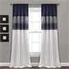 Lush Decor Pannello cielo notturno per soggiorno, camera da letto, sala da pranzo (tenda singola), 213,4 x 106,7 cm, blu navy e bianco
