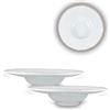 ARCA, Servizio di Piatti, Set di 2 Piatti Cappello del Prete, Realizzati in Melamina, Set per la Tavola, Colore Bianco, Collezione Tierra, 28x6 cm