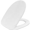 MASTERBRICO Copriwater Wc Dolomite Garda - Sedile Wc Originale J104100 - Copri Wc per Vaso Sospeso e a Pavimento - Asse Wc Bianco in Termoindurente