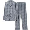 INNERTERNET Pigiama da uomo in flanella, caldo, 100% cotone, vestibilità normale, per il tempo libero, 2 pezzi, autunno, inverno, traspirante e morbido, m, XXXL
