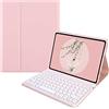 Vowor Tastiera Per Xiaomi Pad 5/ Mi Pad 5 Pro 11 2021 Custodia, Rimovibile Magnetica Sottile Pelle Cover con Tastiera Bluetooth Wireless QWERTY Layout Per Xiaomi Pad5 (Rosa)