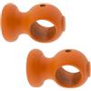 GIRASOLE HOME Staffa Corta 75mm in Legno per Aste di Diametro fino a 28mm 2 Pezzi (Ciliegio)