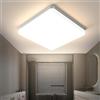 OTREN Plafoniera LED Soffitto Quadrata, 4000K Lampada da Soffitto Moderna, Lampadario Bagno IP44 Impermeabile per Cucina Soggiorno Camera da Letto Balcone, 20CM