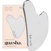 Kitsch Gua Sha Acciaio Inox - Strumento Viso per Modellare e Definire Mascella, Ridurre Doppio Mento, Massaggiatore Drenaggio Linfatico, Cura del Viso e Corpo - Argento