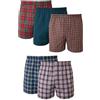 Hanes - Boxer da uomo in tartan con cintura interna a vista Multi L
