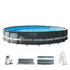 Intex 26334NP - Piscina Fuori Terra Ultra XTR Frame Rotonda, Pompa Filtro 7900 L/h, Scaletta, Telo Base e Copertura, 30079 L, Acciaio e PVC, Grigio, 610x122 cm