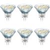 Akynite Faretti LED MR11 GU4 12V Luce Fredda 6000K, 120 gradi, 250LM, 12V-24V AC/DC, Equivalente MR11 Alogene 10W 20W, Ø35mm GU4 Faretti LED per Cappa Cucina Camper, non dimmerabile, set di 6