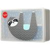 3 Sprouts Lunch Box Silicone - Contenitore per Alimenti in Silicone - Contenitori Silicone Porta Pranzo - Pratico per Scuola - Senza BPA - Contenitore per Snack per Bambini, Bento Box - Bradipo