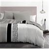 Home Linge Passion Parure copripiumino Mimosa, 240 x 260, colore: Nero
