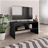 Homgoday Mobile TV con 1 scomparto aperto, mobile TV, mobile moderno, per soggiorno, camera da letto, nero, 80 x 40 x 40 cm, in legno