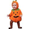 Generic Completo di Halloween Tutina Pagliacetto Bambino Unisex Costume Neonato Zucca Bimbo Tutine Invernali Body Vestito Halloween Vestito da Carnevale