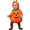 Generic Completo di Halloween Tutina Pagliacetto Bambino Unisex Costume Neonato Zucca Bimbo Tutine Invernali Body Vestito Halloween Vestito da Carnevale