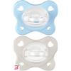 CHICCO (ARTSANA SPA) CHICCO DUAL SOFT SUCCHIETTO AZZURRO 2-6 MESI 2 PEZZI