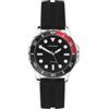 Sekonda Orologio da donna Balearic 33mm stile subacqueo analogico al quarzo vetro minerale 50m resistente all'acqua, Nero , Cinturino