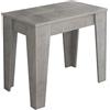 Wink Design Bercy Cement Tavolo Consolle, H75 x 90 x 54 cm Chiuso, Aperto H75 x 90 x 306 cm